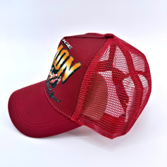 DODGE‎ x REASON Limited Edition Demon Car Trucker Hat Burgundy Mesh Snapback NEW - Picture 10 of 11